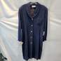 Vintage Collectibles Wool Full Button Long Navy Jacket Size 14 image number 1