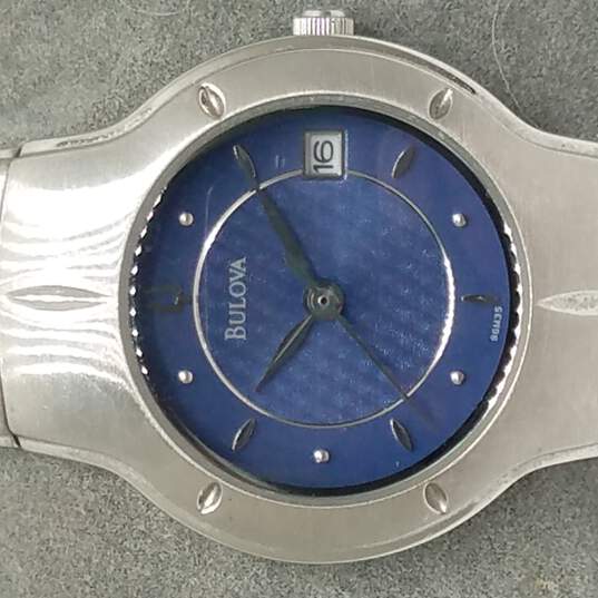 Bulova A3 Stainless Steel 26mm With Blue Dial Watch image number 1
