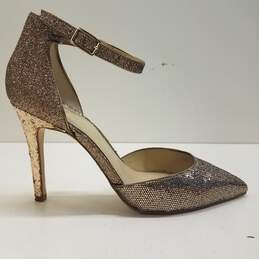 Aldo Gold Sparkle Heels Women's Size 6.5