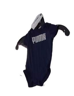 Unisex Blue Short Sleeve Crew Neck Snap One Piece Bodysuit Size 0-3m alternative image