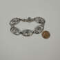 Designer Brighton Silver-Tone Spiral Engraved Classic Link Chain Bracelet image number 3