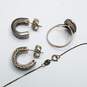W.K. 925 Rose Quartz MOP Sz 7.5 Ring Earrings & 18" Heart Pendant BD 3pcs 17.7g image number 4