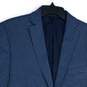 Michael Kors Mens Blue Gingham Single Breasted Two Button Blazer Size 44 image number 3