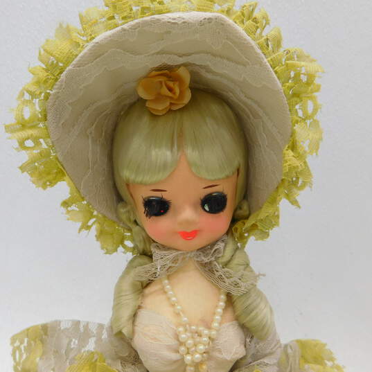 VNTG Bradley Big Eyed Doll Victorian 1960s-70s Eye-lashes 16 Inch Made In Korea image number 3