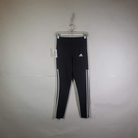 Womens 3 Stripe Skinny Leg Pull-On Activewear Ankle Leggings Size Small image number 1