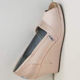 Toms Wedding Collection Pink Peep Toe Womens Wedges Size 7