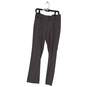 Womens Black Flat Front Mid Rise Hook And Eye Straight Leg Dress Pants Size 6T image number 1