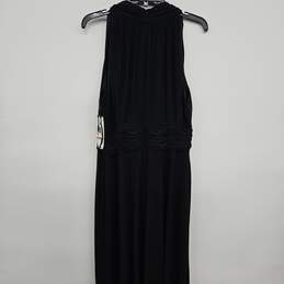 Black Sleeveless Deep V Cinched Waist Dress alternative image
