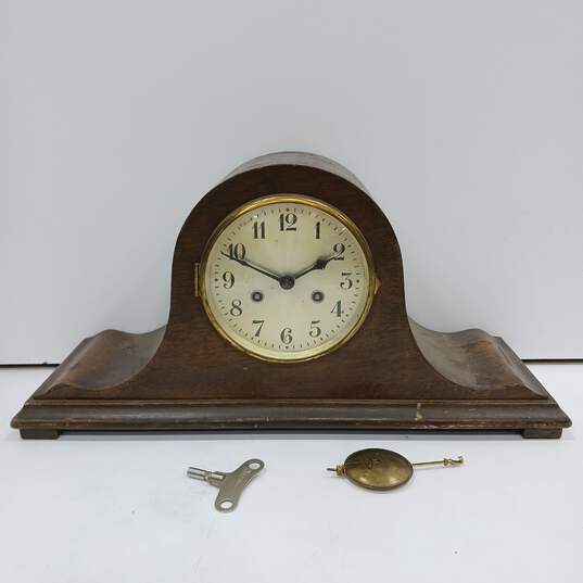 Old Wooden Cranking Clock image number 1