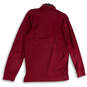 Mens Purple Long Sleeve 1/4 Zip Activewear Pullover Sweatshirt Size Medium image number 2