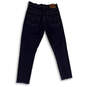 Womens Blue Denim Dark Wash Pockets Stretch Straight Leg Jeans Size W27xL28 image number 2