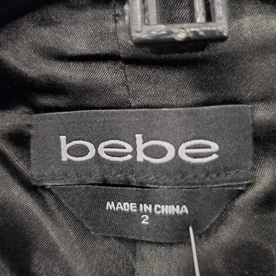 Bebe Women Black Belted Blazer Sz2 NWT image number 3