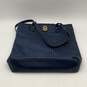 Tommy Hilfiger Womens Navy Blue Signature Print Leather Handle Tote Handbag image number 1