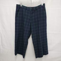 VTG Pendleton WM's Scotch Green & Blue Wool Ankle Pants Size 12
