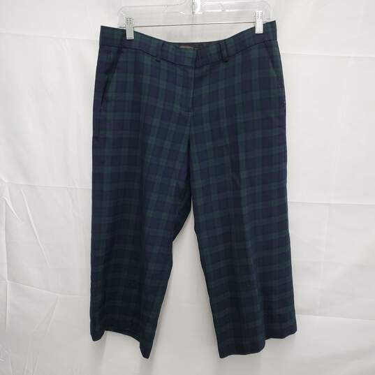 VTG Pendleton WM's Scotch Green & Blue Wool Ankle Pants Size 12 image number 1