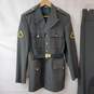 Vintage US Army Green Dress Uniform Jacket Men's 39R & Pants 31R image number 2