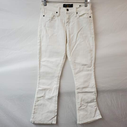 Lucky Brand White Cotton Sofia Boot Women's 2/26R Jeans image number 1