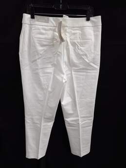 CHICO'S Alabaster White Secret Stretch Straight Leg Crop Slacks Size 10 NWT alternative image