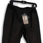 NWT Womens Black Pleated Pockets Straight Leg Casual Trousers Pants Size 8 image number 3