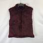 Seeu Women Burgundy Fur Vest sz XL image number 1
