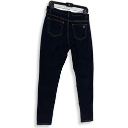Womens Blue Denim Dark Wash Pockets Stretch Skinny Leg Jeans Size 10 alternative image