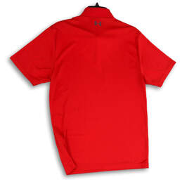 Mens Red Spread Collar Short Sleeve Golf Polo Shirt Size Small alternative image