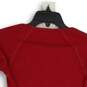 NWT Womens Red Black Round Neck Long Sleeve Pullover T-Shirt Size XS image number 4