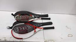 Pair of Wilson K Rage Hybrid Tennis Rackets w/ Cases