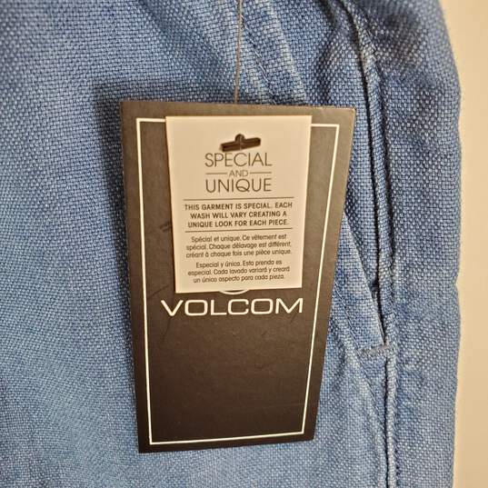 Volcom Women Blue Denim Strut Shorts L NWT image number 5