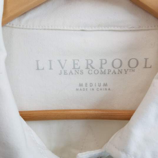 Liverpool Los Angeles white stretch denim jacket women's M image number 3