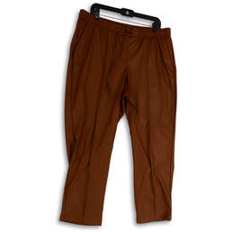 Womens Brown Flat Front Slash Pocket Drawstring Sweatpants Size X-Large
