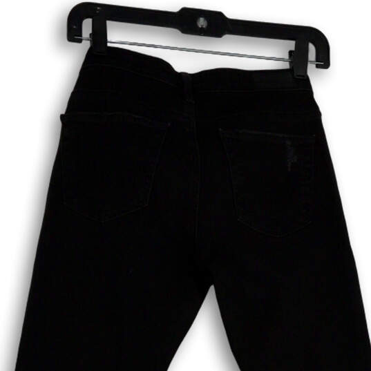 Womens Black Denim Dark Wash Stretch Legging Ankle Skinny Jeans Size 26 image number 4