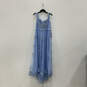 Womens Blue Chiffon Sequin Off The Shoulder Back Zip Prom Maxi Dress image number 2