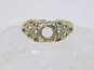 10K White & Yellow Gold Ring Setting For Repair 2.1g image number 1