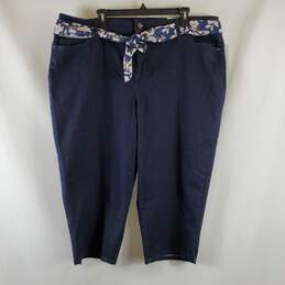 Croft & Barrow Women Blue Capri Jeans Sz 18W NWT