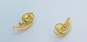 14k Yellow Gold Pearl & CZ Post Back Earrings 1.1g image number 3