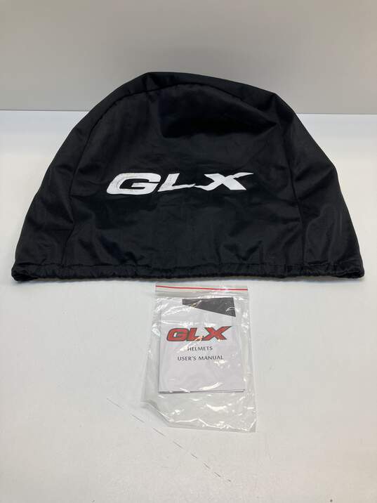 GLX AR15-2  Black Motorcycle Helmet Sz. L image number 9