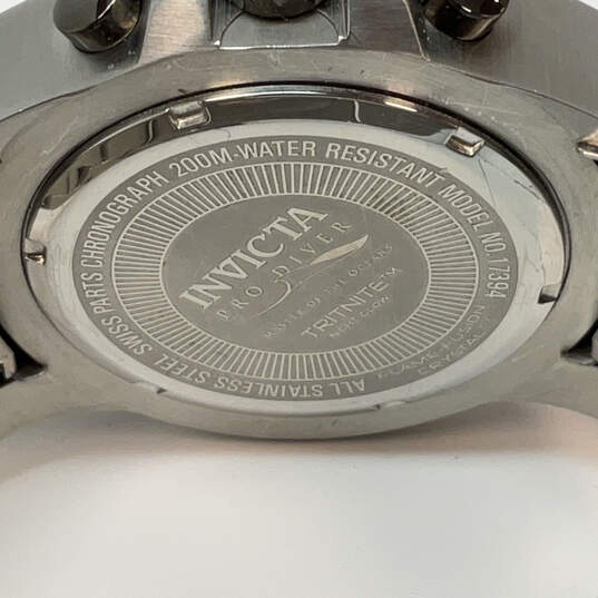 Designer Invicta Pro Diver 17394 Silver-Tone Round Analog Wristwatch w/ Box image number 4