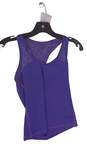 Womens Purple Sleeveless Scoop Neck Racerback Pullover Tank Top Size 6 image number 3