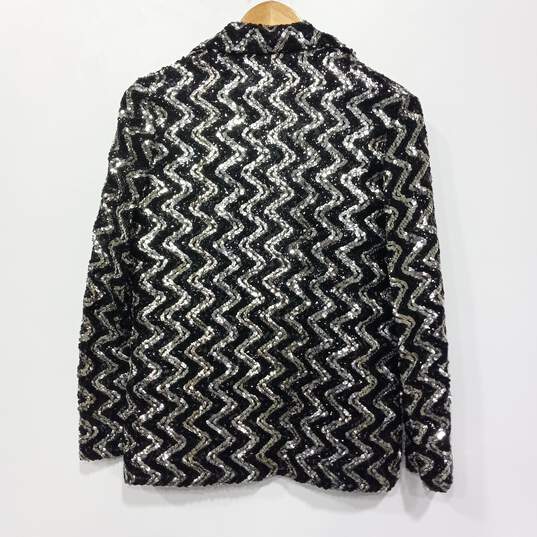 Women's Zigzag Sequin Jacket Size 9-10 image number 4
