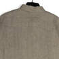 NWT Mens Beige Spread Collar Short Sleeve Button-Up Shirt Size XLT image number 4