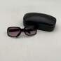 Coach Womens Black Pink Samantha Full-Frame Rectangular Sunglasses With Case image number 1