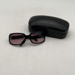 Coach Womens Black Pink Samantha Full-Frame Rectangular Sunglasses With Case