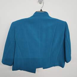 Blue Crop Top Short Sleeve Blazer alternative image