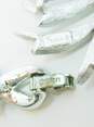 VNTG Lisner Clear Icy Rhinestone Bracelet & Trifari Ribbon Bow Brooch  44.8g image number 6