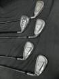 Burton Leather Brown Golf Bag & 5 Assorted Golf Clubs image number 2