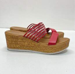 Contesa Red Slide Platform Sandal Women 9.5