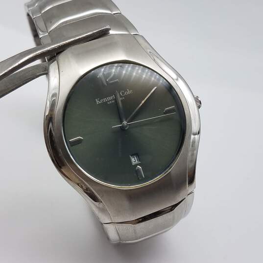 Kenneth Cole 36mm Case Vintage Homage Green Dial Men's Stainless Steel Quartz Watch image number 5