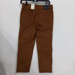 Lucky Brand Women's Brown Corduroy Mid Rise Straight Pants Size 27 with Tag alternative image