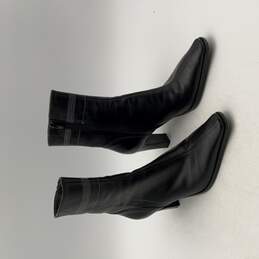 Cordani Womens Black Square Toe Side Zip Block Heel Ankle Booties Size 35.5 alternative image